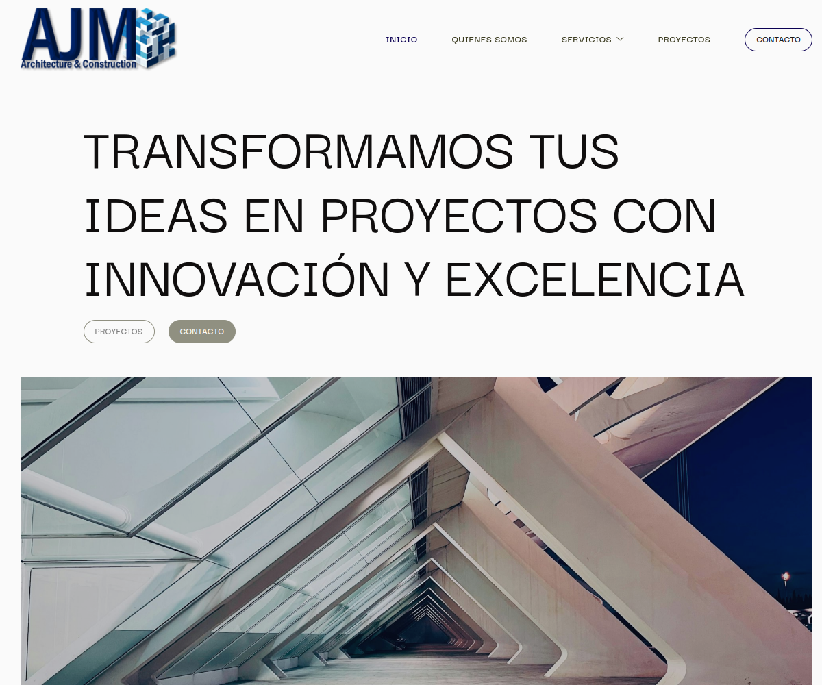 Página de inicio de AJM Arquitectura